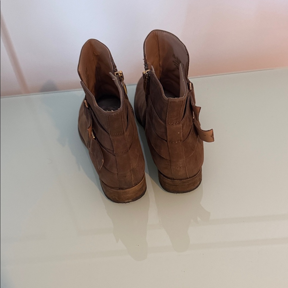 Franco Sarto Brown Ankle Boots - Picture 5 of 11